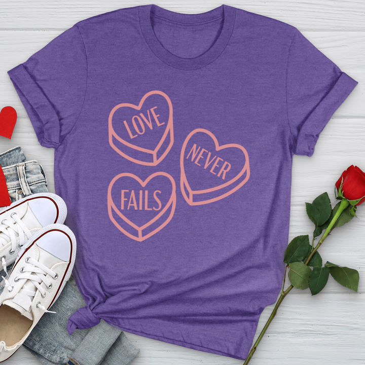 Love Never Fails Candy Softstyle Tee