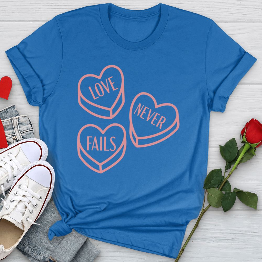 Love Never Fails Candy Softstyle Tee