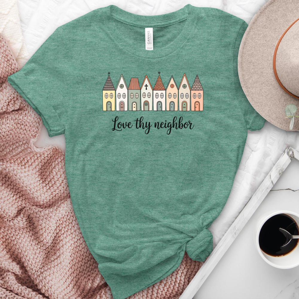 Love Thy Neighbor Heathered Tee
