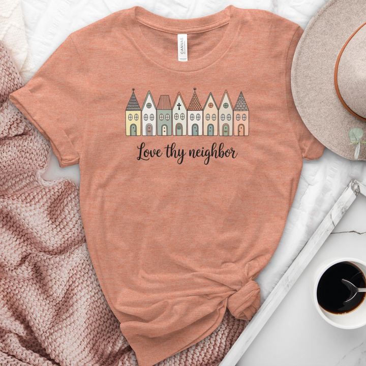 Love Thy Neighbor Heathered Tee