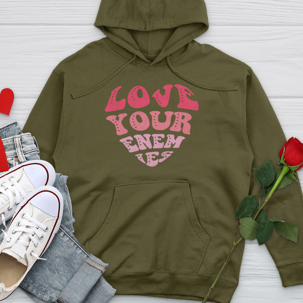 Love Your Enemies Midweight Hooded Sweatshirt