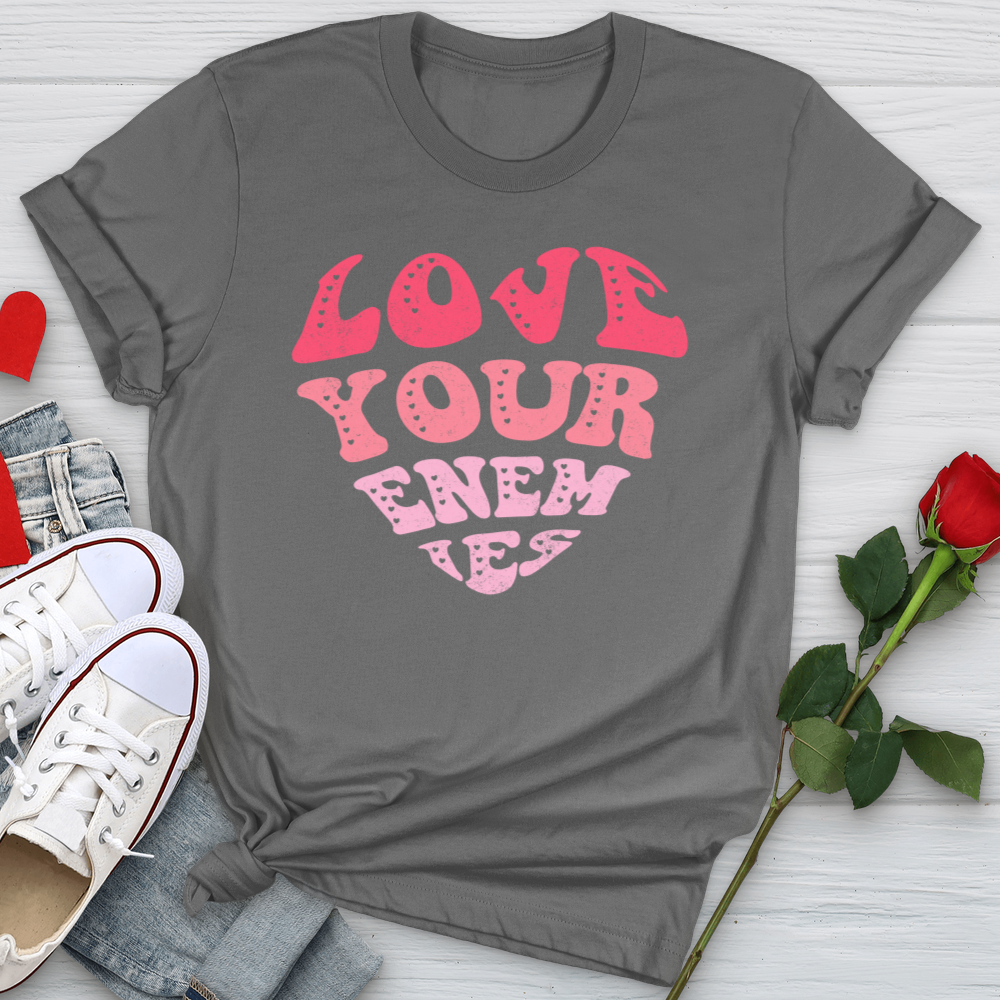 Love Your Enemies Pink Softstyle Tee