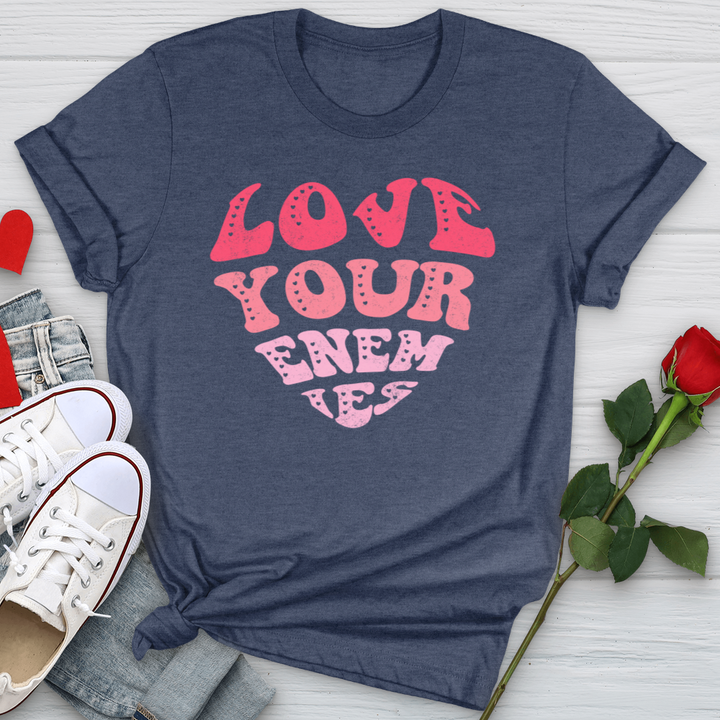 Love Your Enemies Pink Softstyle Tee