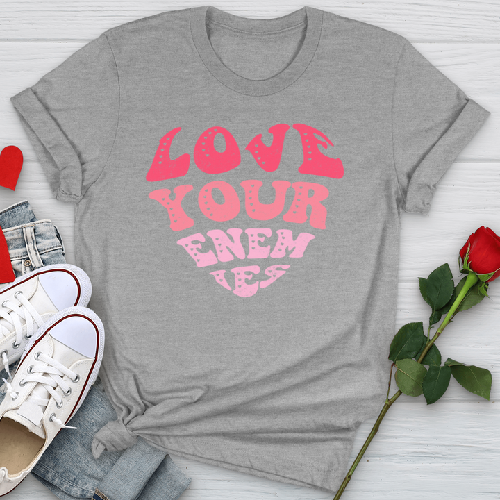 Love Your Enemies Pink Softstyle Tee