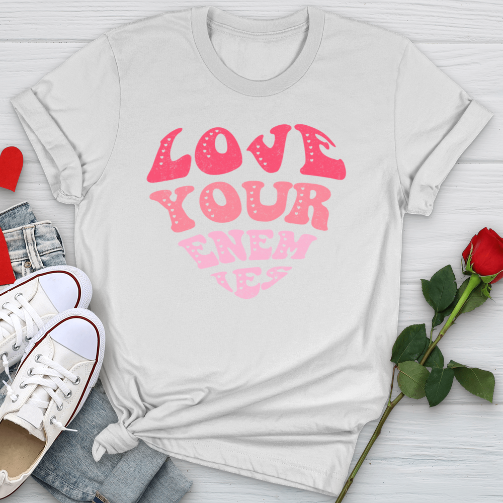 Love Your Enemies Pink Softstyle Tee