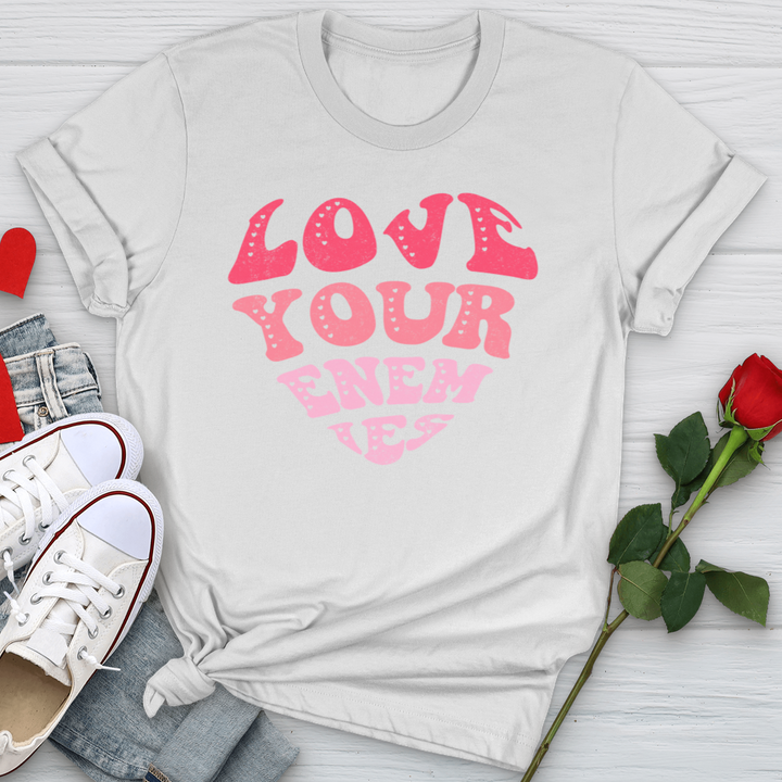 Love Your Enemies Pink Softstyle Tee