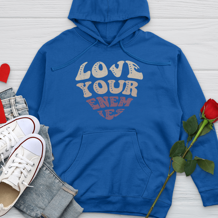 Love Your Enemies Retro Midweight Hooded Sweatshirt