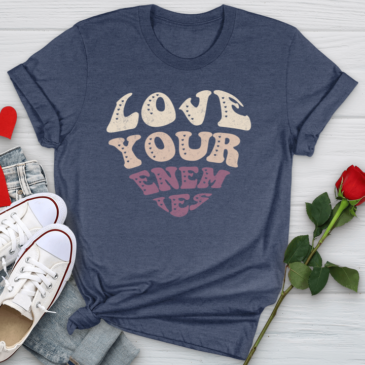 Love Your Enemies Retro Softstyle Tee