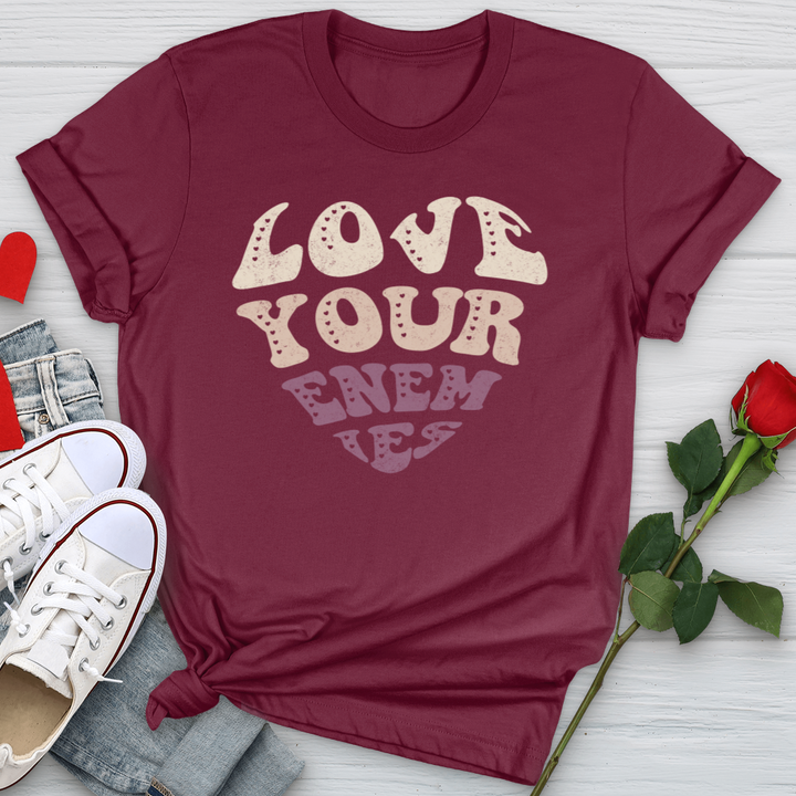 Love Your Enemies Retro Softstyle Tee