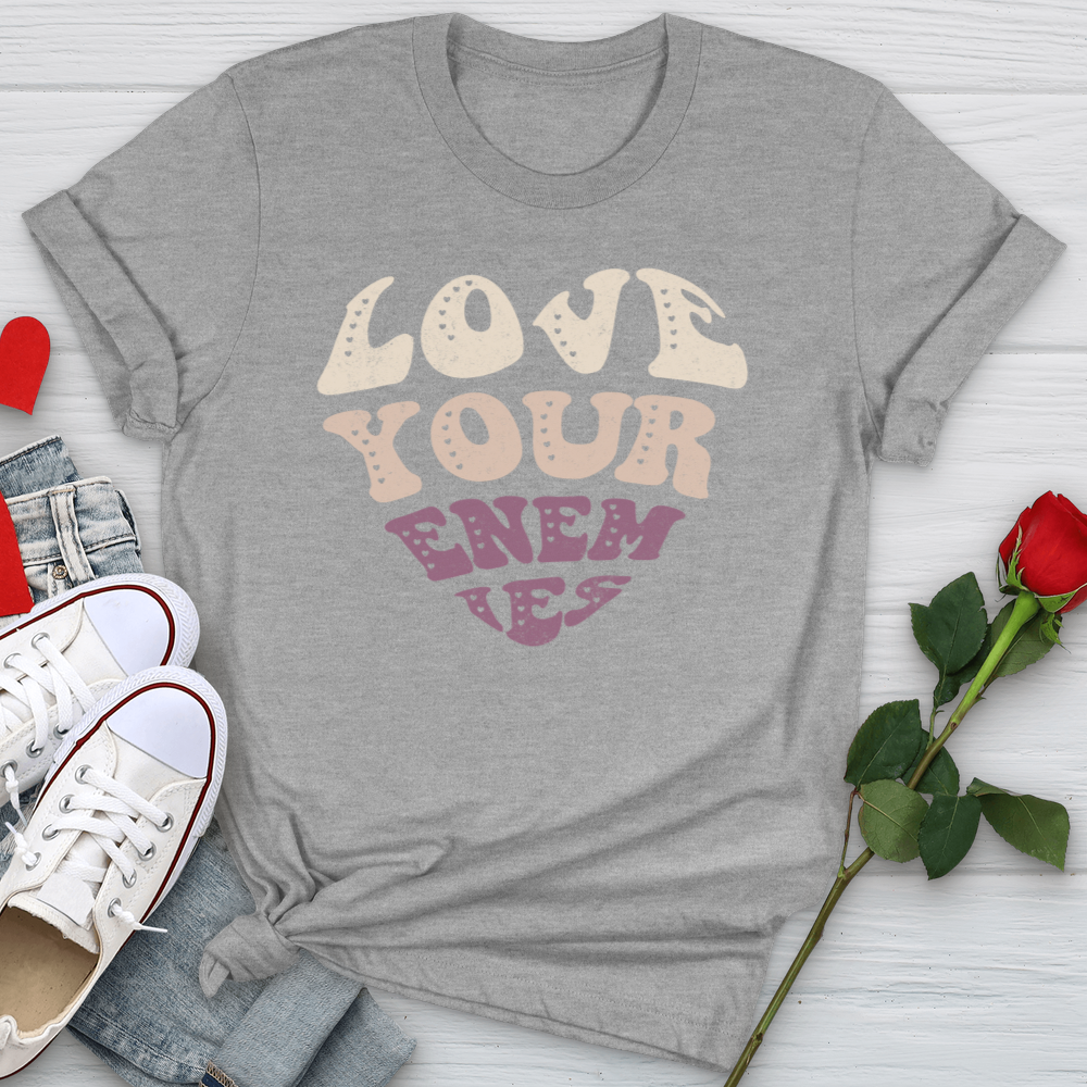 Love Your Enemies Retro Softstyle Tee