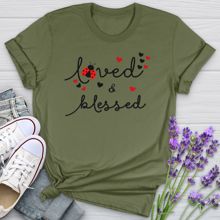 Loved & Blessed Ladybug Softstyle Tee