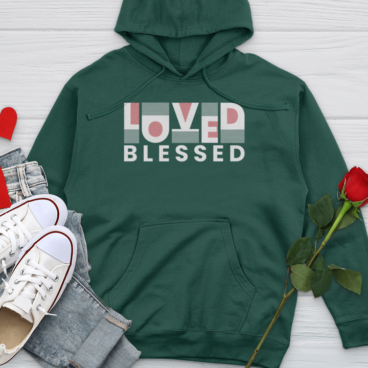 Loved Blessed Midweight Hooded Sweatshirt