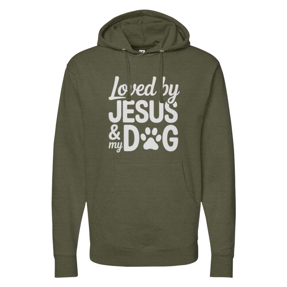 Loved By Jesus & My Dog Midweight Hoodie