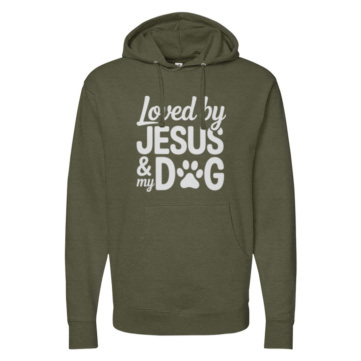 Loved By Jesus & My Dog Midweight Hoodie