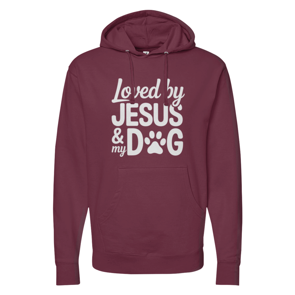 Loved By Jesus & My Dog Midweight Hoodie
