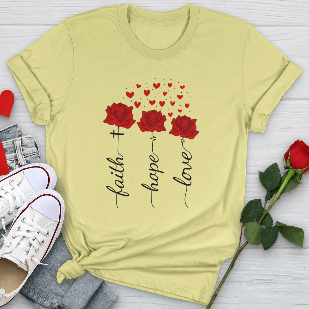 Loved Floating Hearts Softstyle Tee