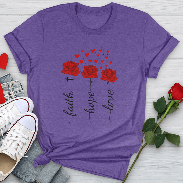 Loved Floating Hearts Softstyle Tee