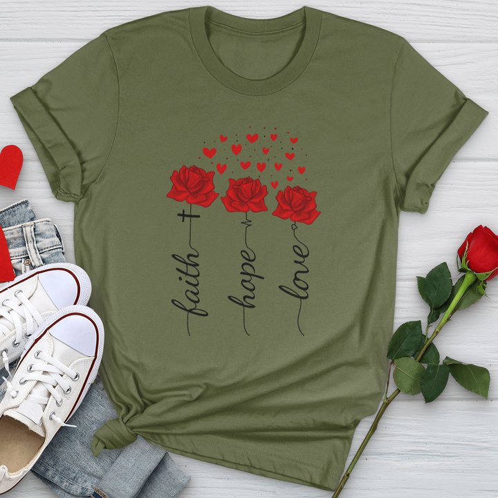 Loved Floating Hearts Softstyle Tee