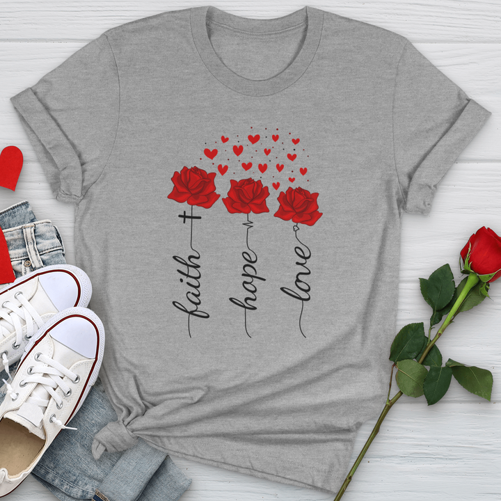 Loved Floating Hearts Softstyle Tee