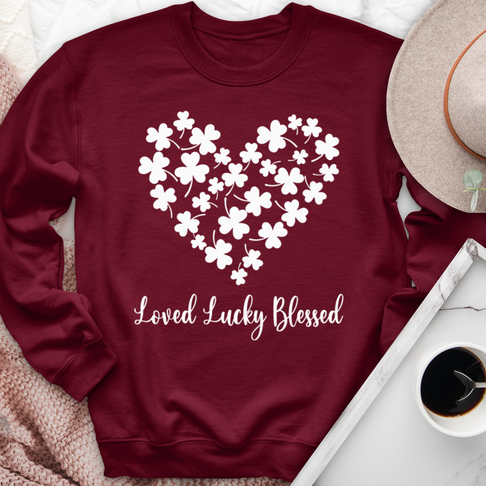 Loved Lucky Blessed St. Patrick's Day Crewneck