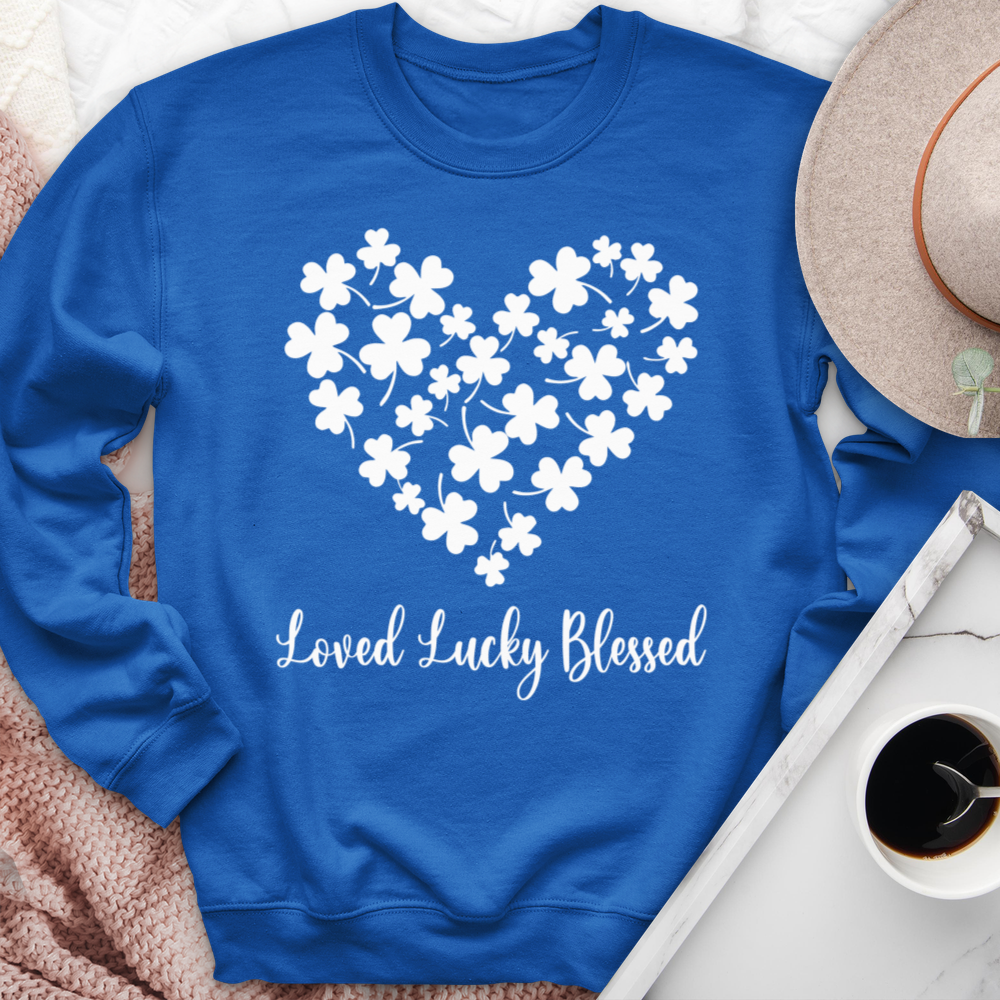 Loved Lucky Blessed St. Patrick's Day Crewneck