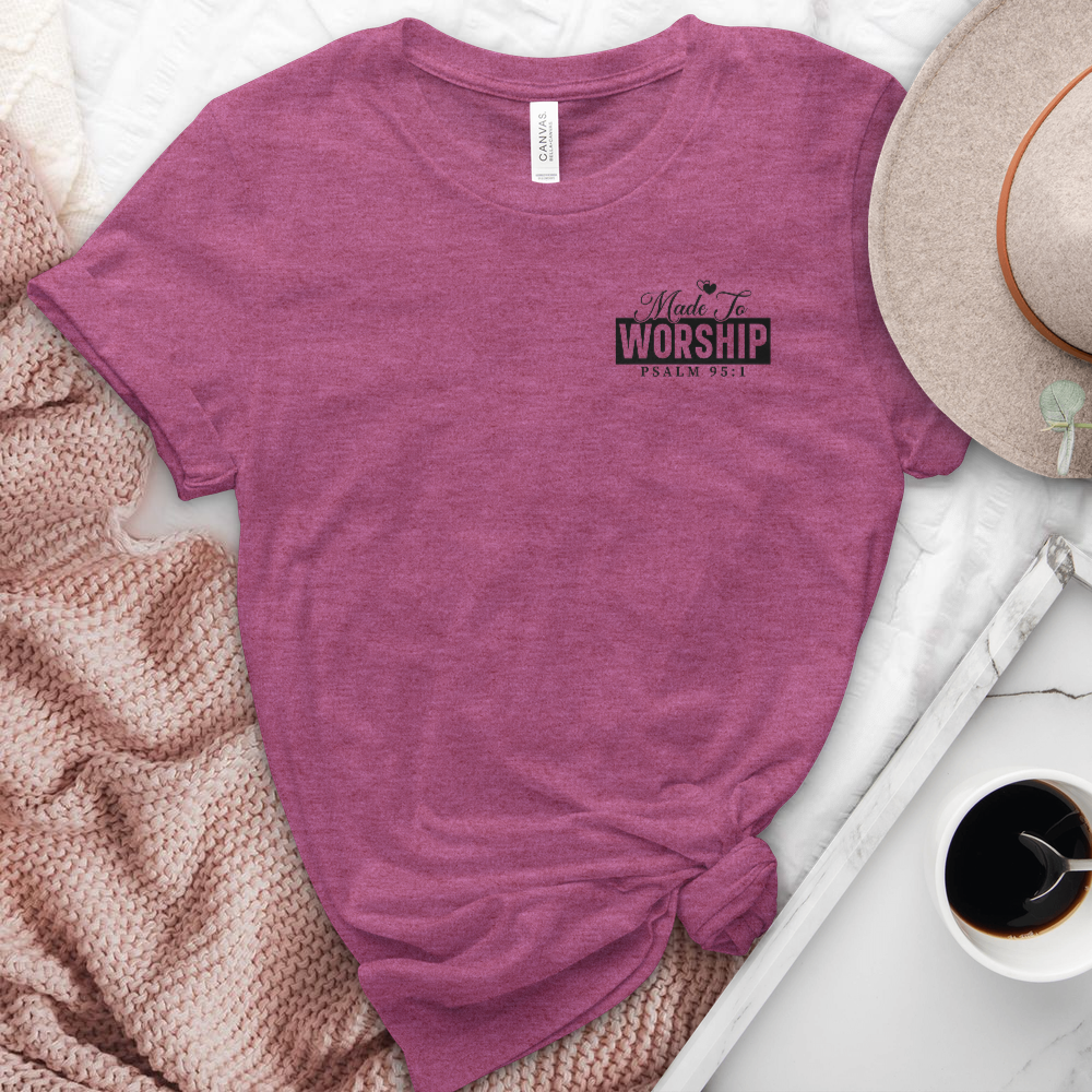 Made to Worship Psalm Heathered Tee