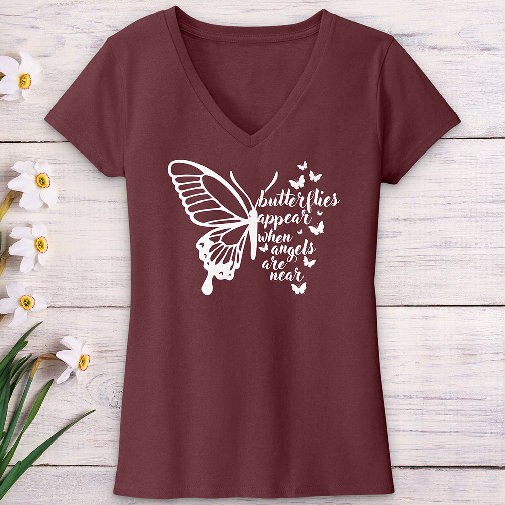 Butterflies Appear V-Neck Tee