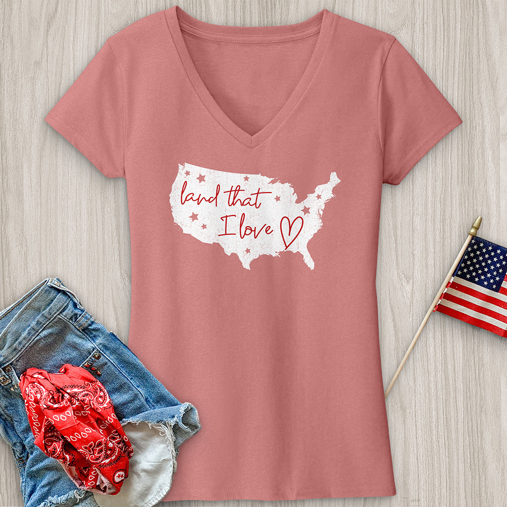 Land That I Love V-Neck Tee