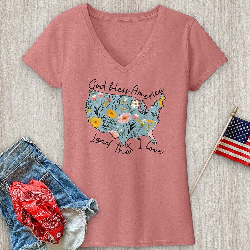 Wildflowers V-Neck Tee