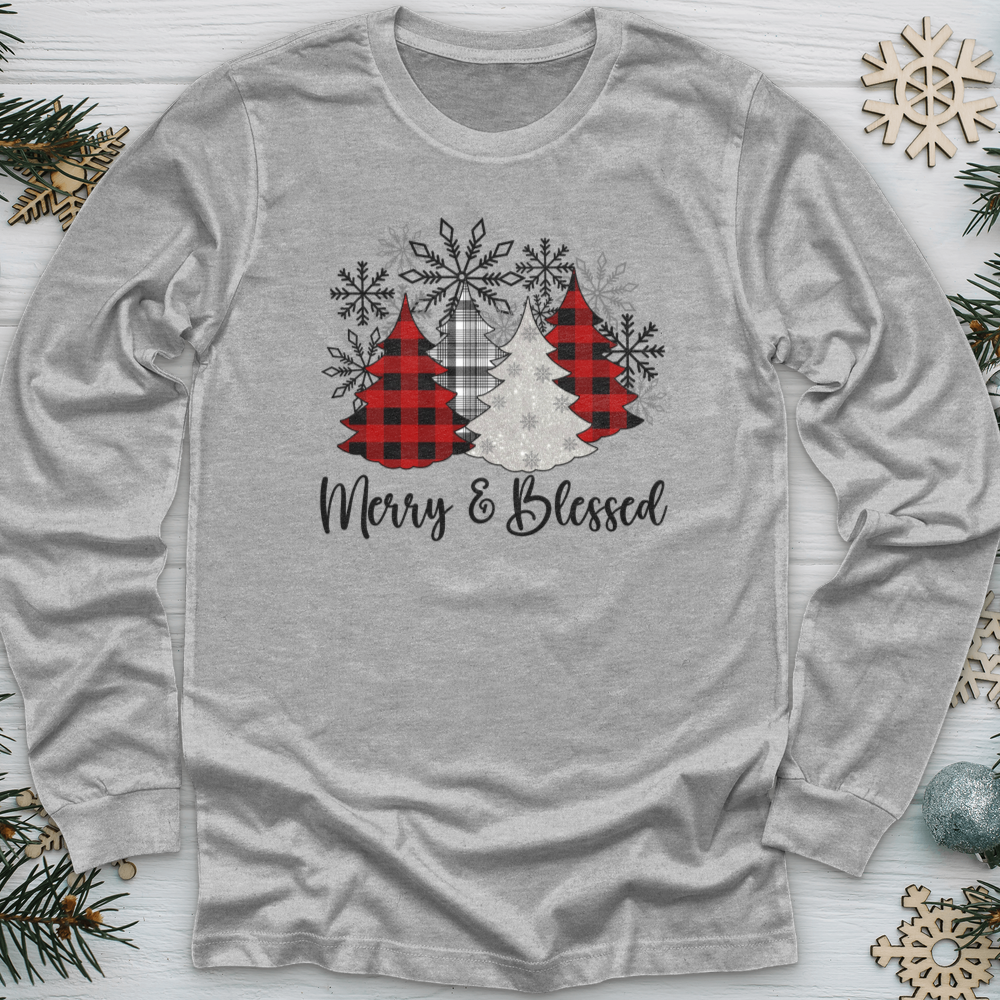 Merry & Blessed Christmas Long Sleeve Tee