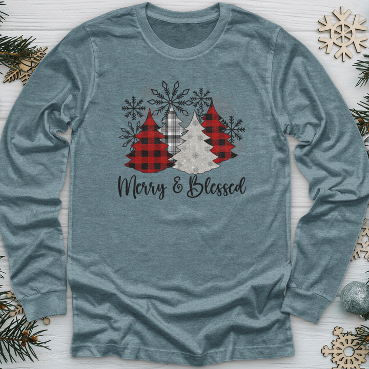 Merry & Blessed Christmas Long Sleeve Tee