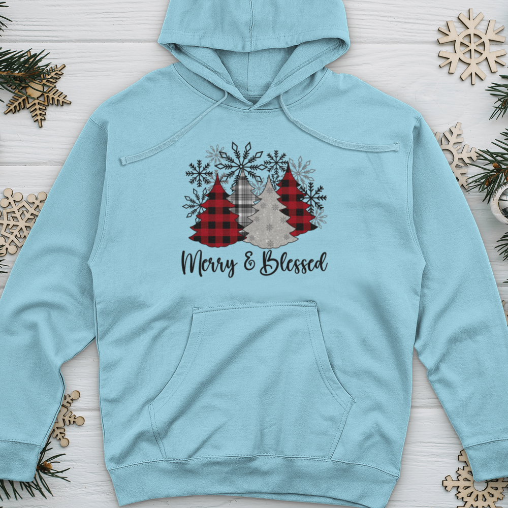 Merry & Blessed Christmas Midweight Hooded Sweatshirt