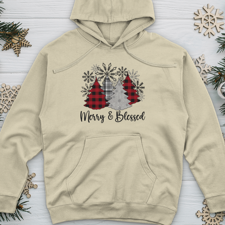 Merry & Blessed Christmas Midweight Hooded Sweatshirt