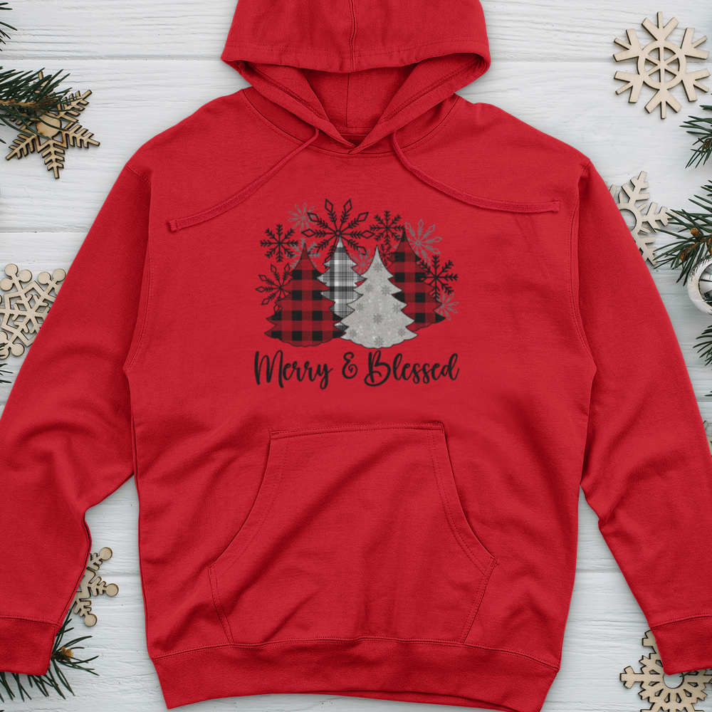 Merry & Blessed Christmas Midweight Hooded Sweatshirt