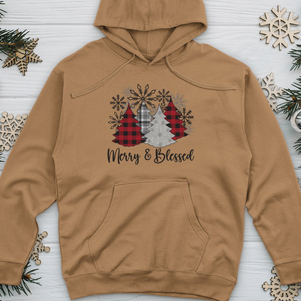 Merry & Blessed Christmas Midweight Hooded Sweatshirt