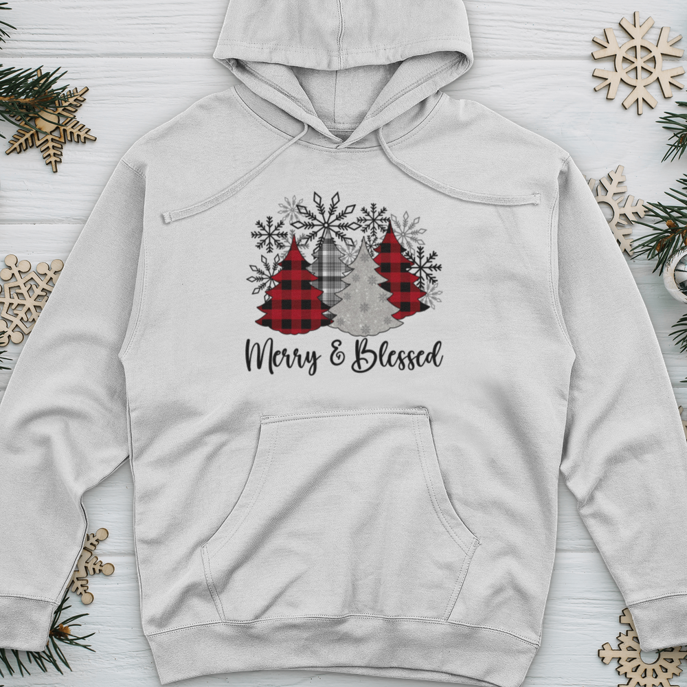 Merry & Blessed Christmas Midweight Hooded Sweatshirt