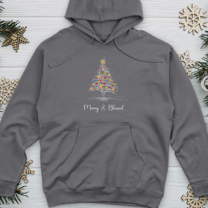 Merry & Blessed Star Midweight Hooded Sweatshirt