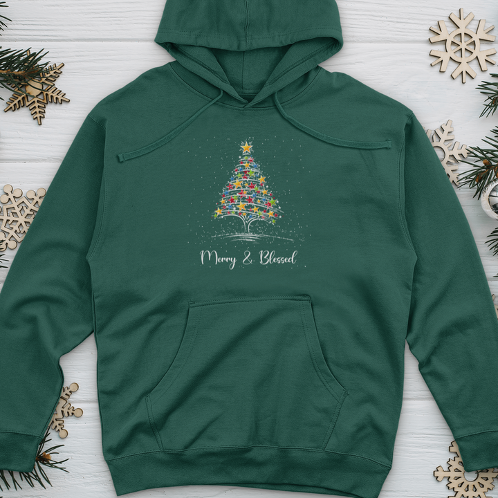 Merry & Blessed Star Midweight Hooded Sweatshirt