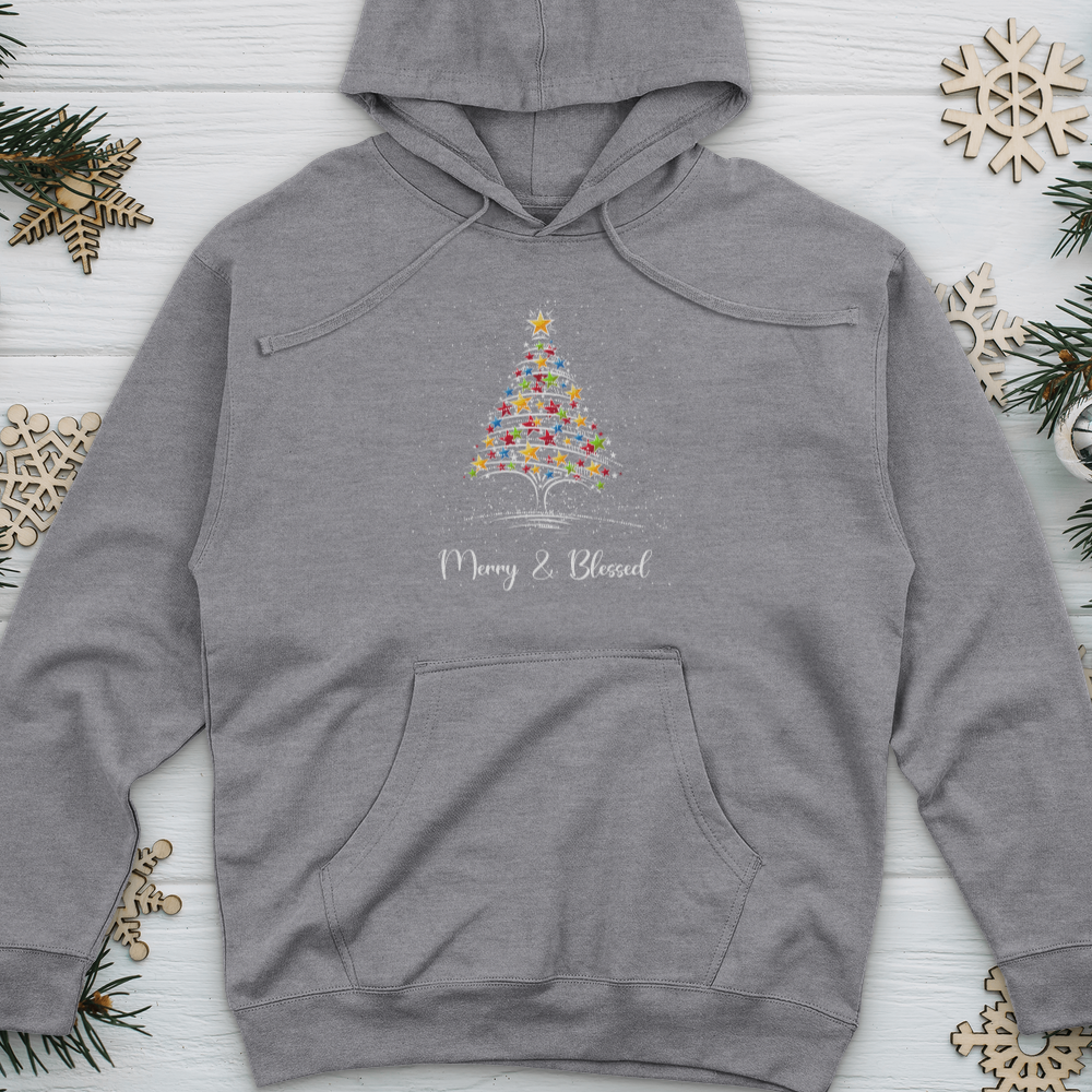 Merry & Blessed Star Midweight Hooded Sweatshirt