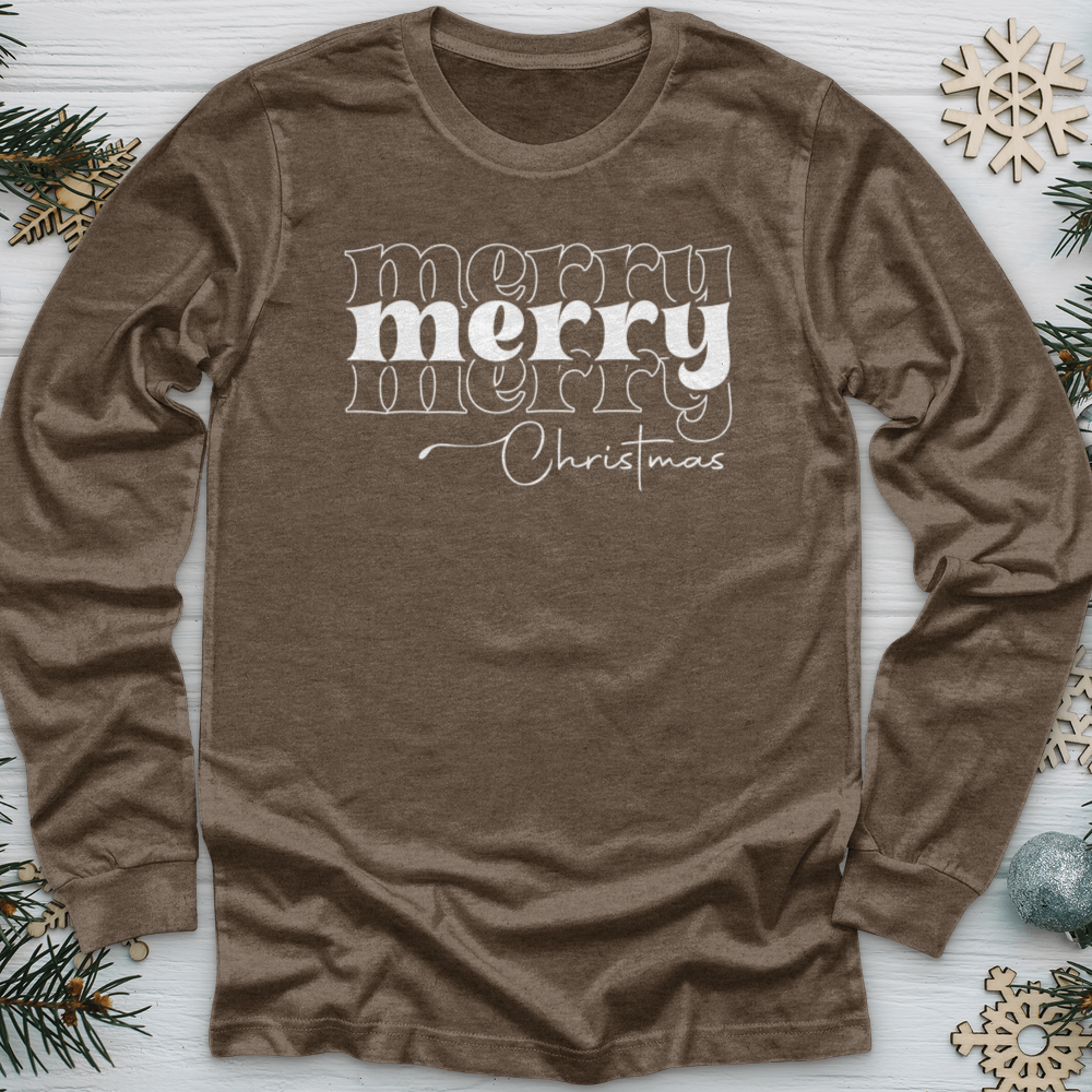 Merry Christmas Faith Long Sleeve Tee