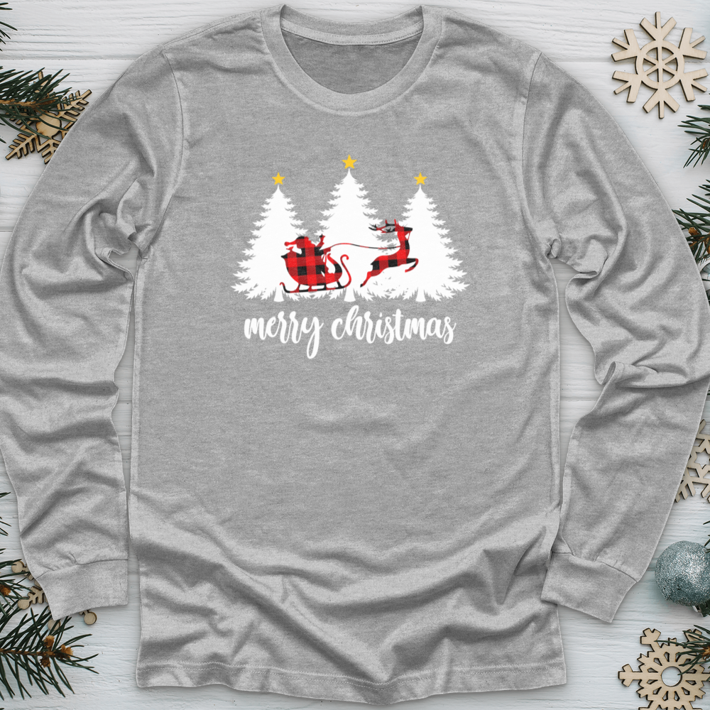 Merry Christmas Sleigh Long Sleeve Tee