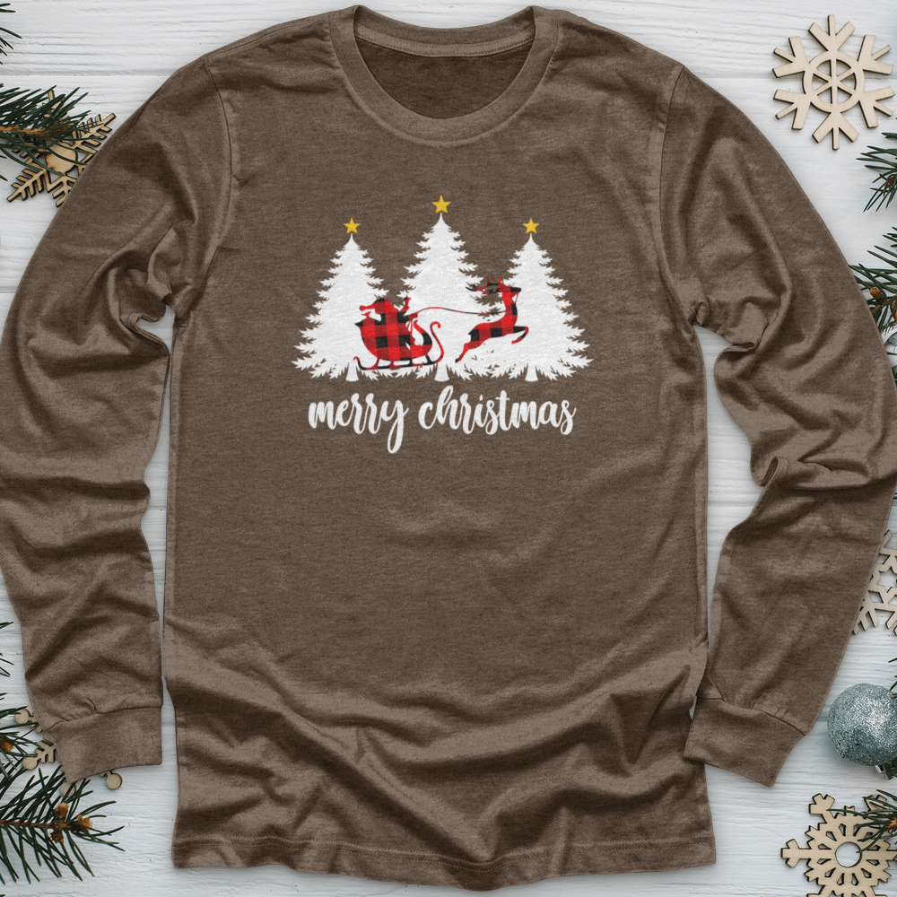 Merry Christmas Sleigh Long Sleeve Tee