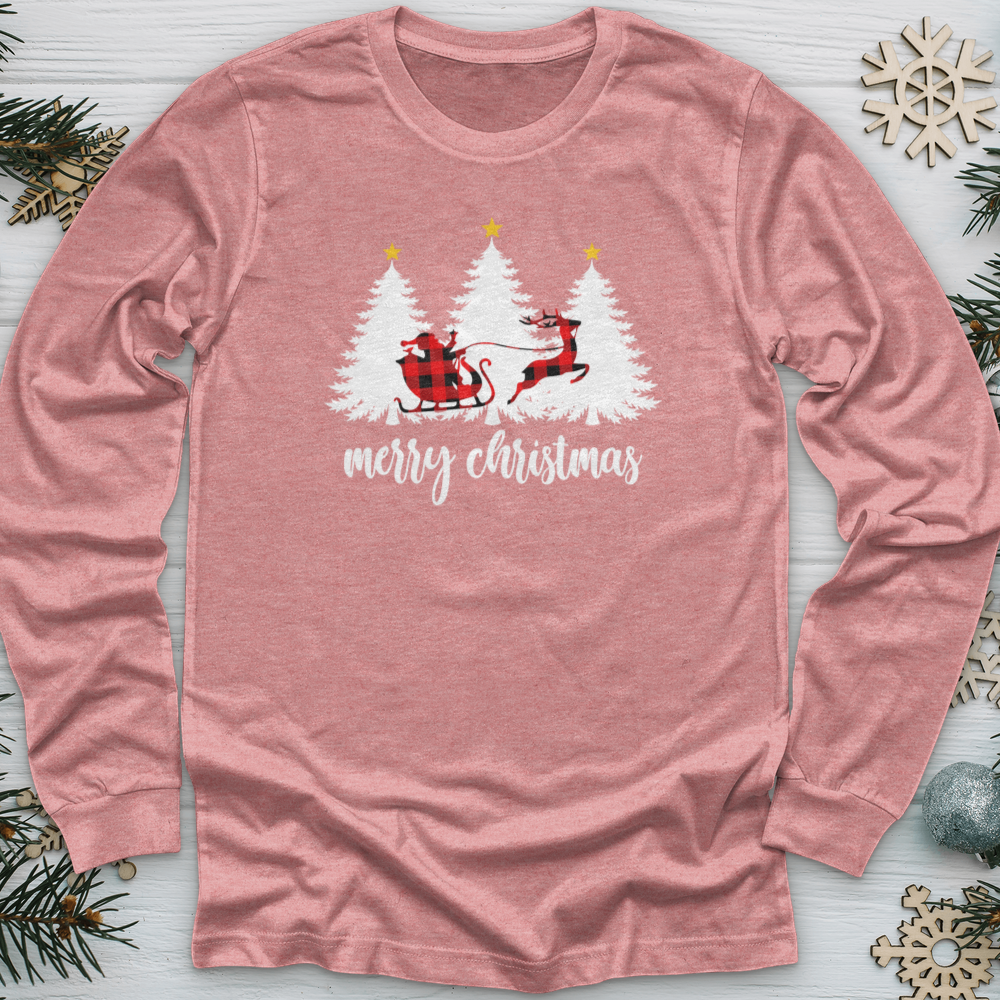 Merry Christmas Sleigh Long Sleeve Tee