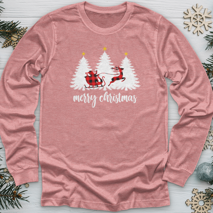 Merry Christmas Sleigh Long Sleeve Tee