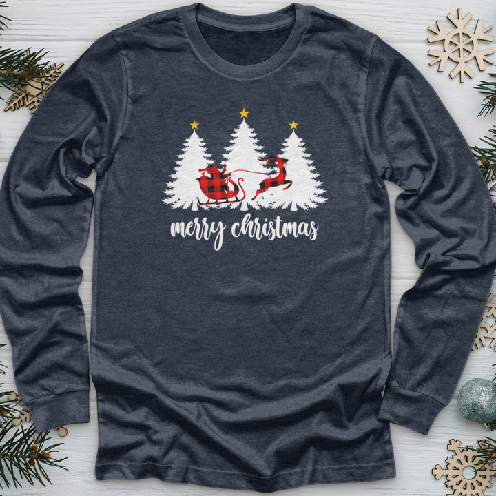 Merry Christmas Sleigh Long Sleeve Tee