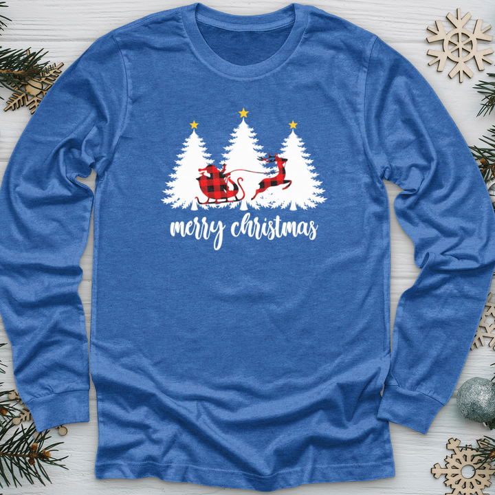 Merry Christmas Sleigh Long Sleeve Tee