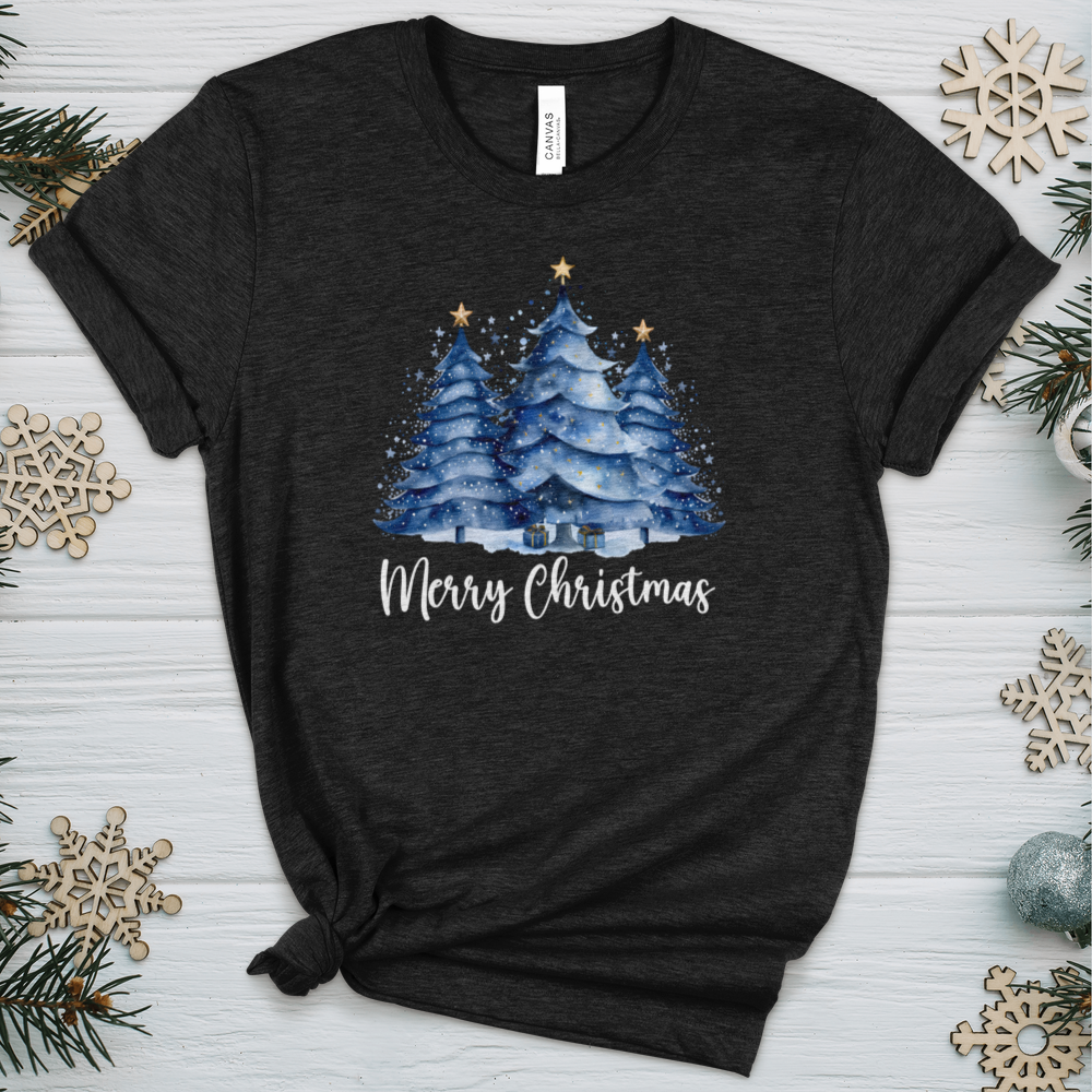 Merry Christmas Tree Heathered Tee