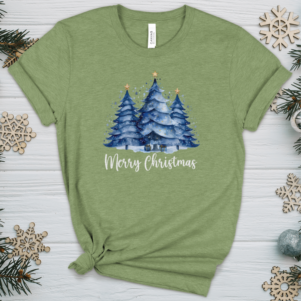 Merry Christmas Tree Heathered Tee