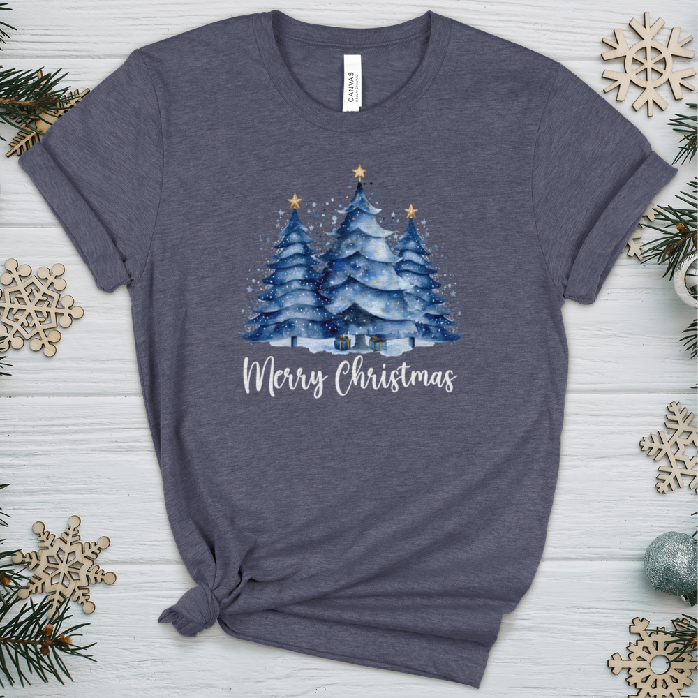 Merry Christmas Tree Heathered Tee