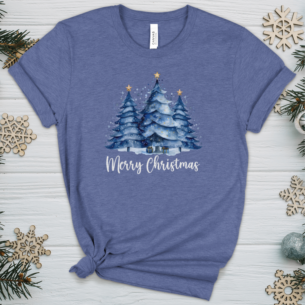 Merry Christmas Tree Heathered Tee